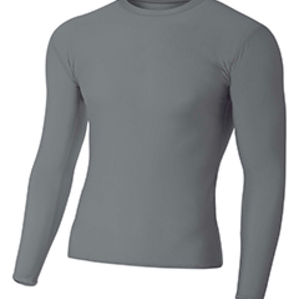 Adult Polyester Spandex Long Sleeve Compression T-Shirt Thumbnail