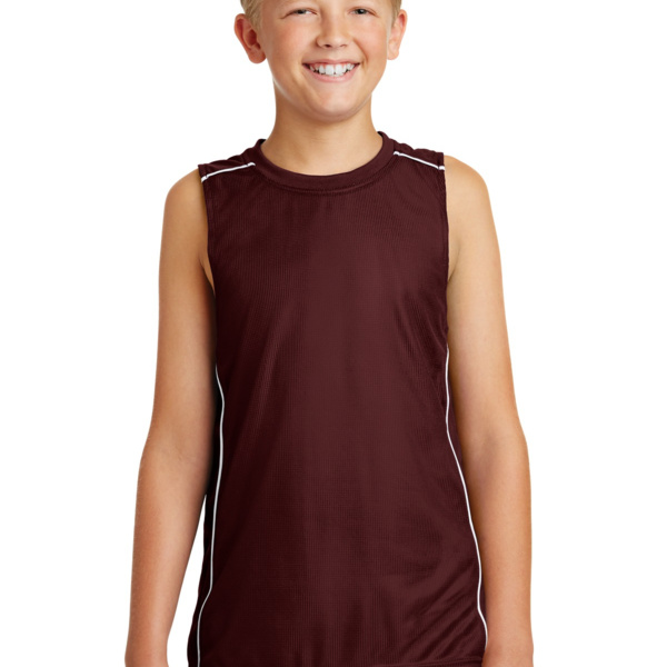 Youth PosiCharge ® Mesh Reversible Sleeveless Tee Thumbnail