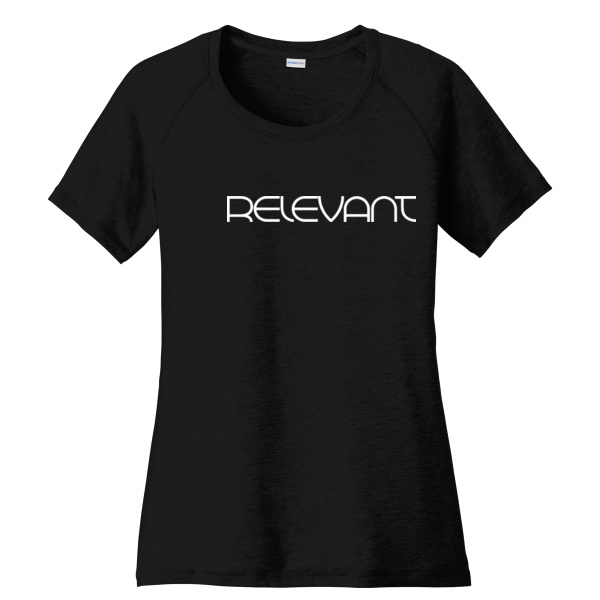 Relevant Engagement - Ladies PosiCharge ® Tri Blend Wicking Scoop Neck Raglan Tee Thumbnail